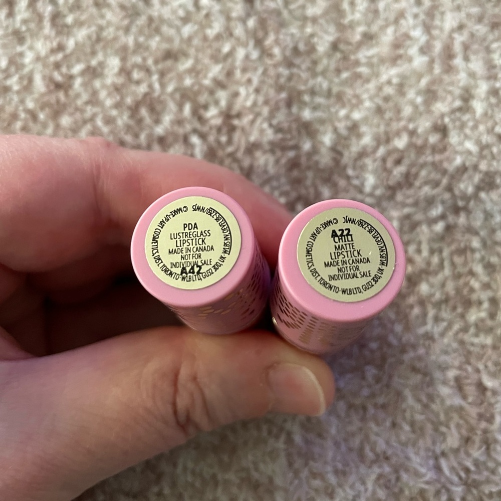 MAC Cosmetics Chili and PDA Lipstick Minis
